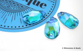 Arabesque Sew-On Teardrop Art 3230 Aquamarine AB 12mm